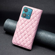 Etui z klapką do Motorola Edge 40 Neo, Wallet, BINFEN COLOR, różowe