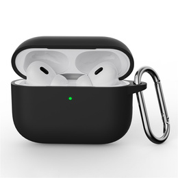 Etui silikonowe do AirPods Pro 3 z karabińczykiem, czarne
