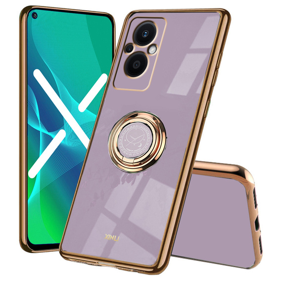 Etui do Oppo Reno7 Lite, Electro Ring, fioletowe