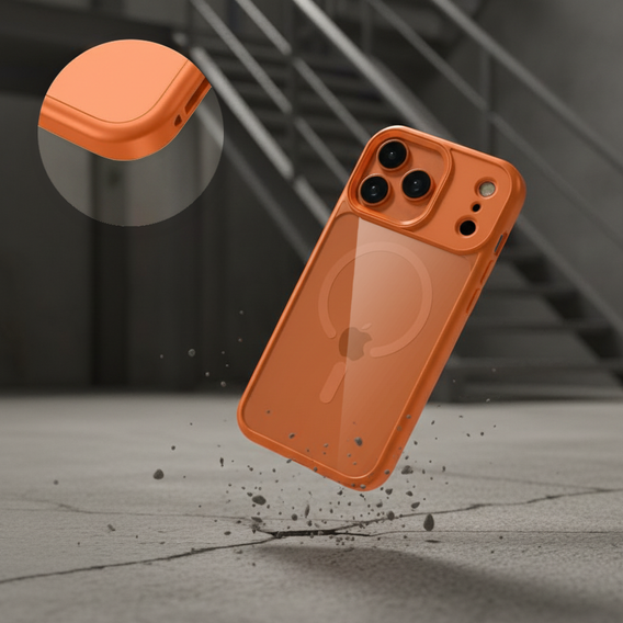 Etui ochronne do iPhone 17 Pro Max, do MagSafe, pomarańczowe