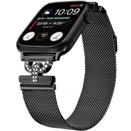 Bransoleta do Apple Watch 1/2/3/4/5/6/7/8/9/10/11/SE 38/40/41/42mm, Czarna