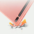 Etui do Samsung Galaxy Tab S9+ 12.4", Dux Ducis Domo, różowe rose gold