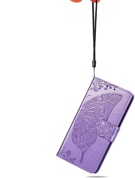 Etui z klapką do Motorola Edge 50 Neo / Motorola ThinkPhone 25, Butterfly, fioletowe