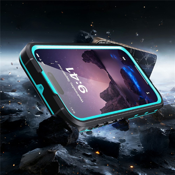 Etui Wodoodporne IP68 do iPhone 17, SHELLBOX MagSafe, niebieskie