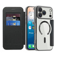 Etui z klapką do iPhone 17 Pro Max, RFID Wallet MagSafe z ochroną aparatu, czarne