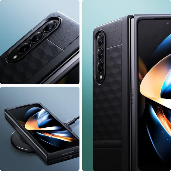 Etui Spigen do Samsung Galaxy Z Fold 5, Caseology Parallax, czarne