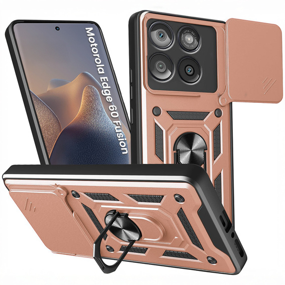 Etui pancerne do Motorola Edge 60 / 60 Fusion, CamShield Slide, różowe