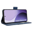 Etui z klapką do Oppo Reno 14 F / 14 FS, Card Slot, granatowe