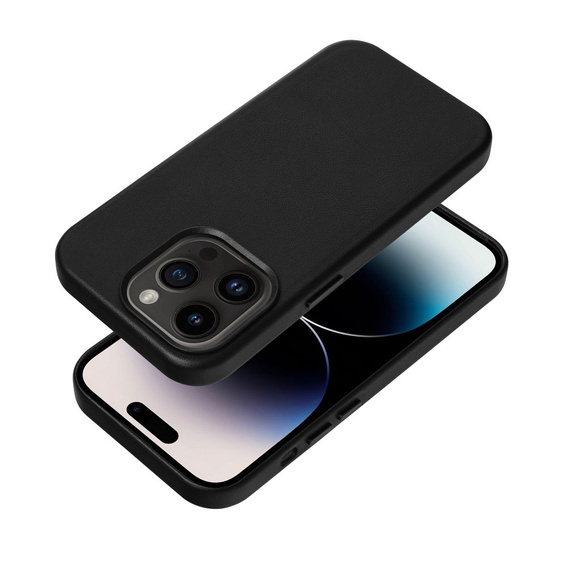 Etui Leather Mag Cover do iPhone 12 Pro, Czarny