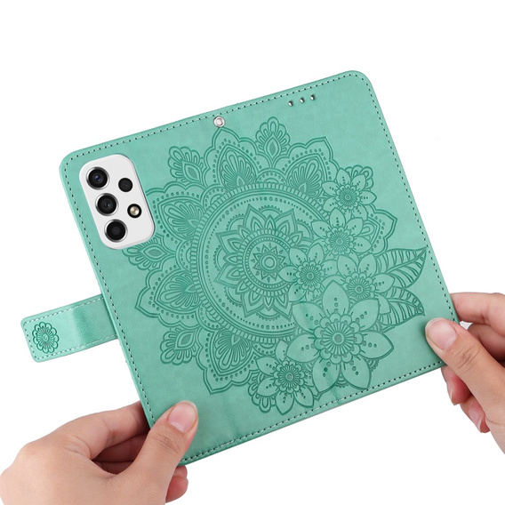 Etui z klapką do Samsung Galaxy A53 5G, Mandala, zielone