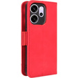 Etui z klapką do Oppo Reno 14 F / 14 FS, Card Slot, czerwone