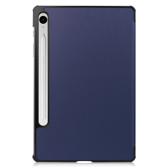 Etui do Samsung Galaxy Tab S9 FE / S10 FE, Tri-fold, z miejscem na rysik, granatowe