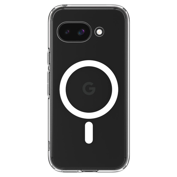Etui z MagSafe Spigen do Google Pixel 9A, Ultra Hybrid, przezroczyste / białe + Szkło Hartowane 9H