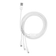 Baseus kabel 3‑w‑1 Superior 1,5 m (USB‑Lightning‑USB‑C‑Micro USB) - Biały