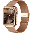 Bransoleta + Etui z Osłoną na Ekran do Apple Watch 10/11 42mm, Różowe złoto