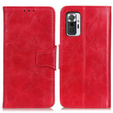 Skórzane Etui Wallet do Xiaomi Redmi Note 10 Pro, Red