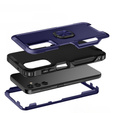 Etui do Samsung Galaxy A14 4G/5G, pancerne z ringiem, granatowe