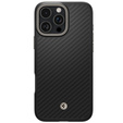 Etui Spigen do iPhone 16 Pro, Enzo Aramid MagSafe, carbon czarne + Szkło Hartowane 9H