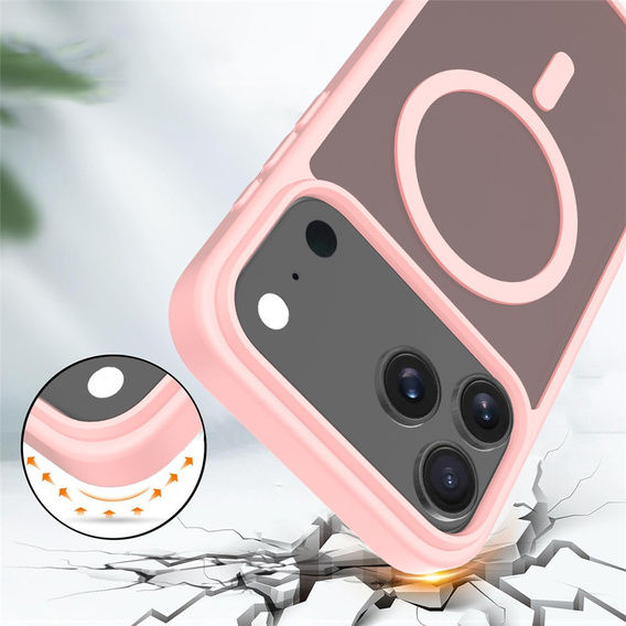 Etui do iPhone 17 Pro Max, Matt Case, do MagSafe, matowe różowe