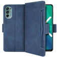 Etui z klapką do Motorola Moto G62 5G, Card Slot, niebieskie