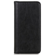 Etui z klapką do Google Pixel 8A, Split Leather, czarne