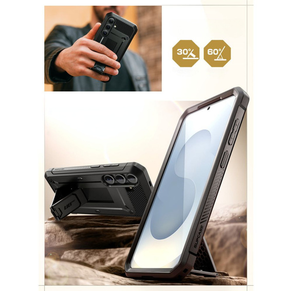 Etui Supcase do Samsung Galaxy S25 FE, Unicorn Beetle Pro, Czarne