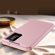 Etui z klapką do Samsung Galaxy S24 Ultra, Smart View Wallet, różowe