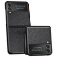 Etui Litchi Leather do Samsung Galaxy Z Flip 4, Black