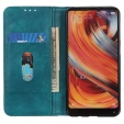 Etui z klapką do Xiaomi Poco F6, Split Leather, zielone