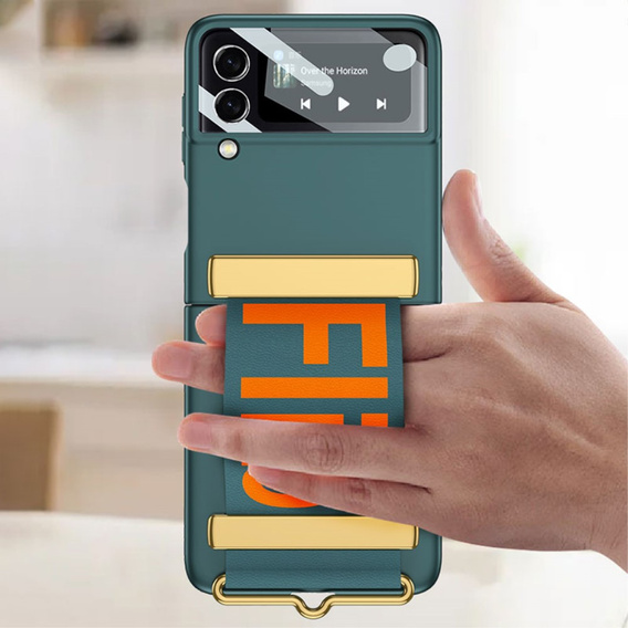 Etui GKK Letter Printed do Samsung Galaxy Z Flip3, Green