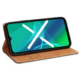 Etui do Samsung Galaxy A54 5G, skórzane book case, czerwone + szkło