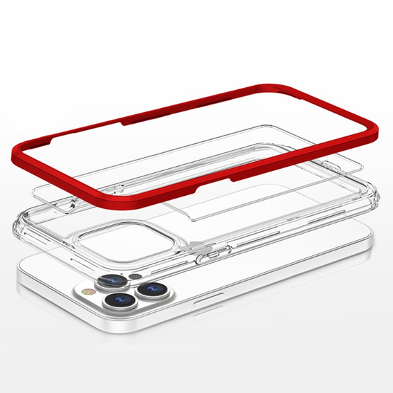 Etui ERBORD do iPhone 13 Pro, Hybrid Frame, Red