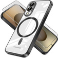 Etui do Samsung Galaxy S25 Edge, Electro MagSafe, czarne + Szkło na ekran