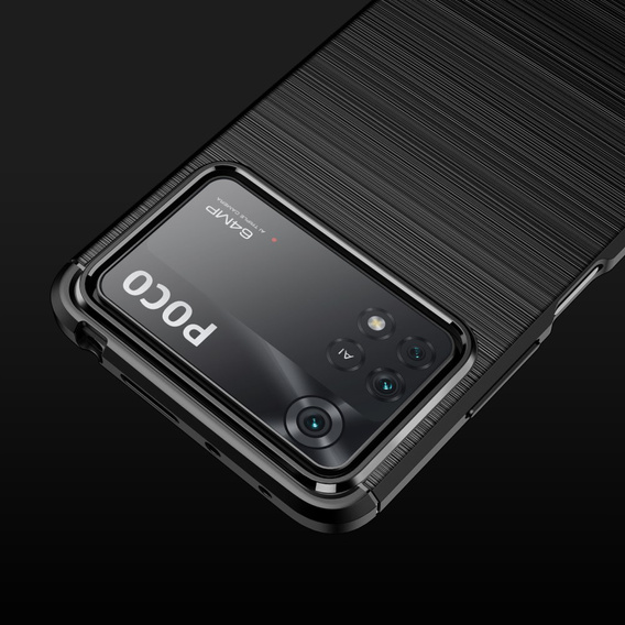 Etui do Xiaomi Poco X4 Pro 5G, Karbon, czarne