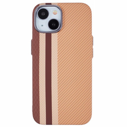 Etui do iPhone 15, Carbon Fiber MagSafe, żółte
