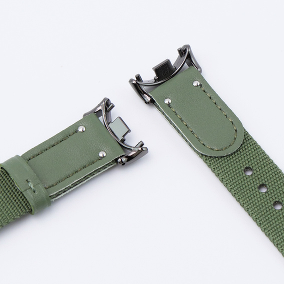 Pasek nylonowy do Xiaomi Smart Band 10 / 9 / 8, Zielony