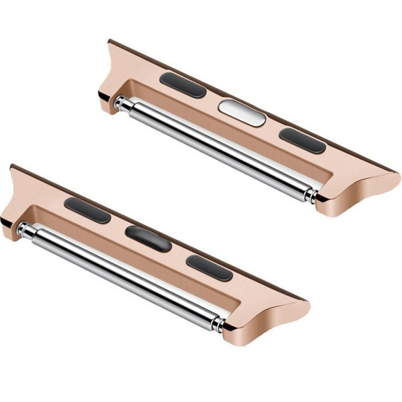 Zapięcie ze stali nierdzewnej do zegarka Apple Watch 1/2/3/4/5/6/7/8/9/10/11/SE Ultra 1/2/3 42/44/45/46/49mm, Rose Gold