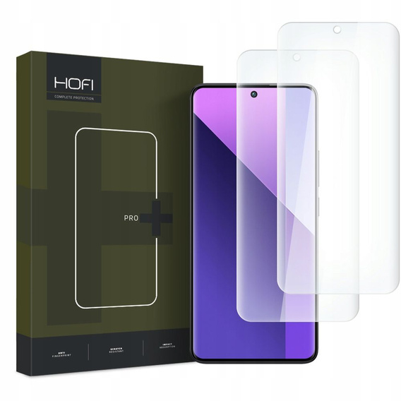 Hofi UV Glass Pro+ Szkło Hartowane do Xiaomi Redmi Note 13 Pro+, czarne (2 sztuki)