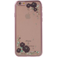 Etui KAVARO Swarovski Rose Gold Gel Case Apple iPhone 6 / 6s 4.7 - Black Blossom