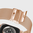 Bransoleta + Etui z Osłoną na Ekran do Apple Watch 10/11 42mm, Różowe złoto