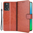 Etui z klapką do Xiaomi 13 Lite, Crazy Horse Wallet, brązowe