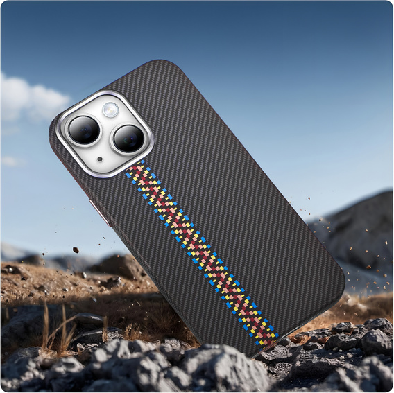 Etui do iPhone 13, Carbon Fiber MagSafe, czarne