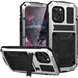 Etui do iPhone 13 Mini, R-JUST, pancerne, srebrne