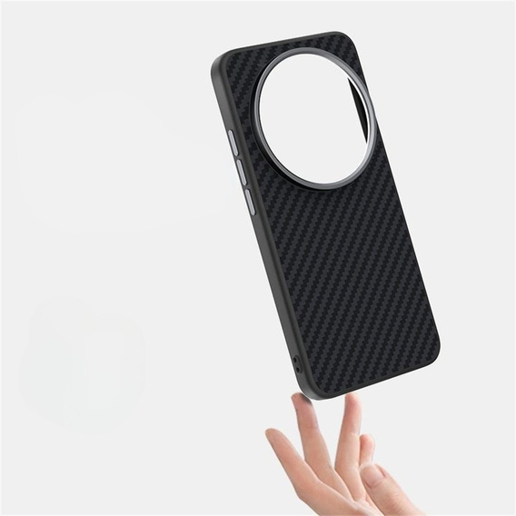 Etui ABEEL do Xiaomi 15 Ultra, Carbon Fiber, do MagSafe, czarne