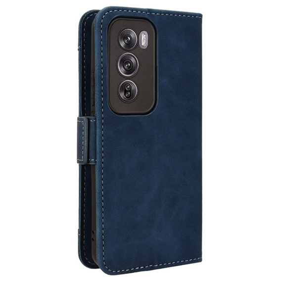 Etui z klapką do Oppo Reno 12, Card Slot, granatowe