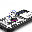Etui pancerne do Samsung Galaxy S23, CamShield Slide, CamShield Slide, białe / czarne