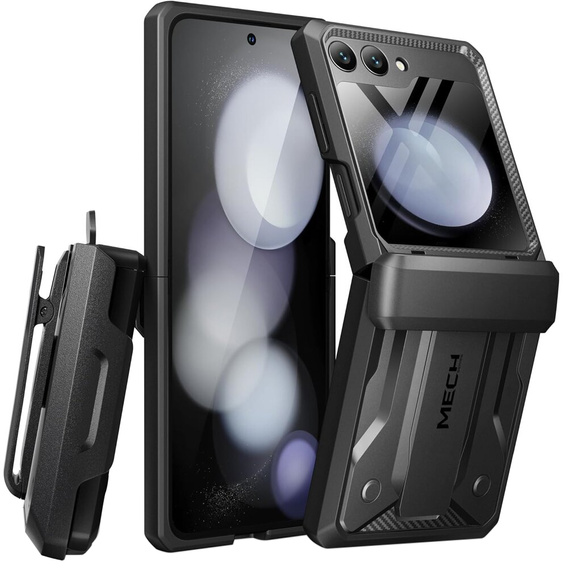 Etui do Samsung Galaxy Z Flip7 FE / Z Flip6, Tongate MECH Series, czarne