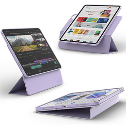 Dexnor iPad Pro 13" 2024 (7 gen.) – magnetyczne etui z funkcją podstawki - fioletowe