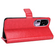 Etui z klapką do Oppo Reno 10 / 10 Pro, Crazy Horse Wallet, czerwone