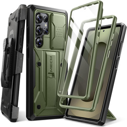 Etui do Samsung Galaxy S25 Ultra, Tongate MECH Series, Klips do paska, zielone